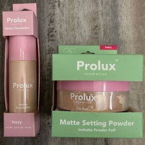 New in box- Prolux Matte Foundation and Matte Setting Powder, Ivory